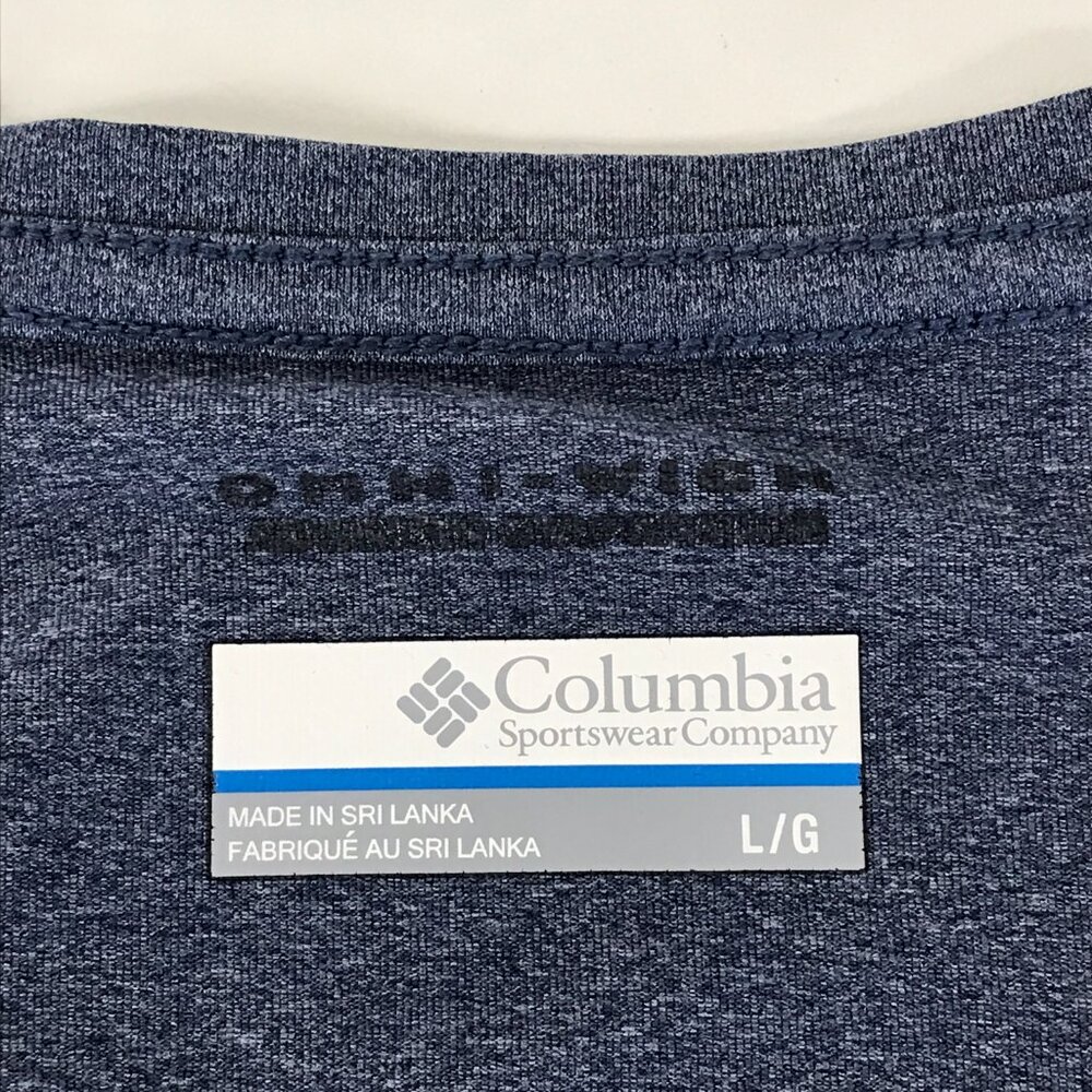 Columbia Omni-Wick Long Sleeve Active Tee Women's Large Blue Stretch Jersey Gym - Picture 9 of 10